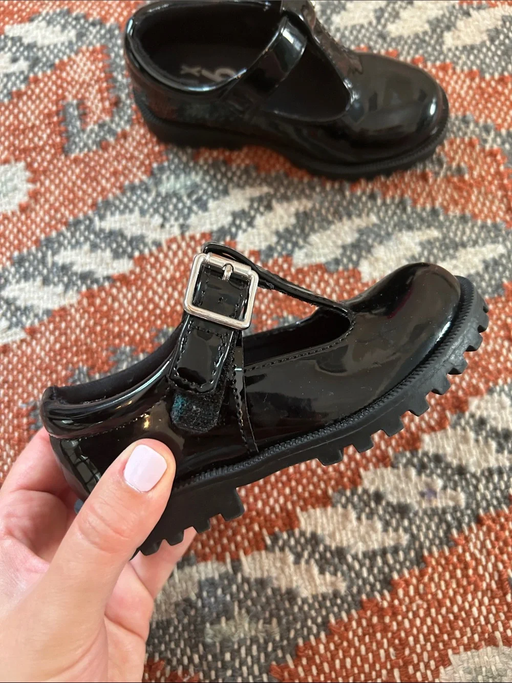 Mix No. 6 Black Patent Mary Jane Shoes for Kids